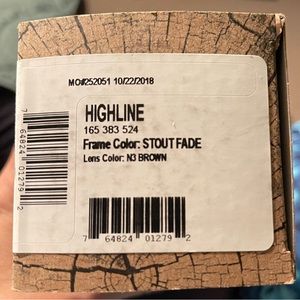 NWT Native Highline Sunglasses Frame color: Stout Fade, Lense Color: N3 Brown
